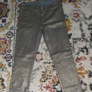 MOTHER Gold Skinny Jeans